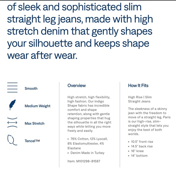 BNWT Mavi Jeans 31x30 Paris $148 - Picture 6 of 7